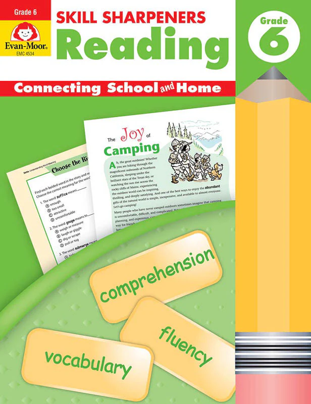 Evan-Moor Skill Sharpeners Reading, Grade 6 – Activity Book