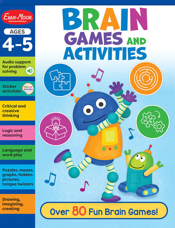 Evan-Moor Brain Games and Activities, Ages 4-5