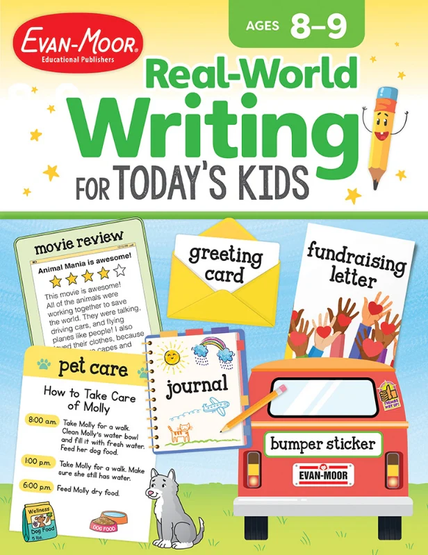 Evan-Moor Grade 3-4 Real-World Writing for Today’s Kids Ages 8-9