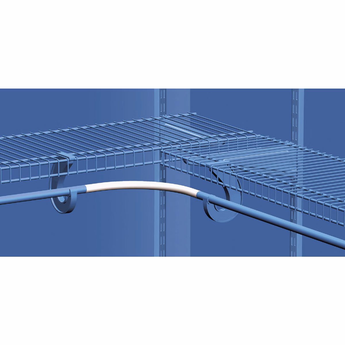 ClosetMaid SuperSlide 10.25 Ft. x 3/4 In. Corner Rounder Bar Closet Rod, White