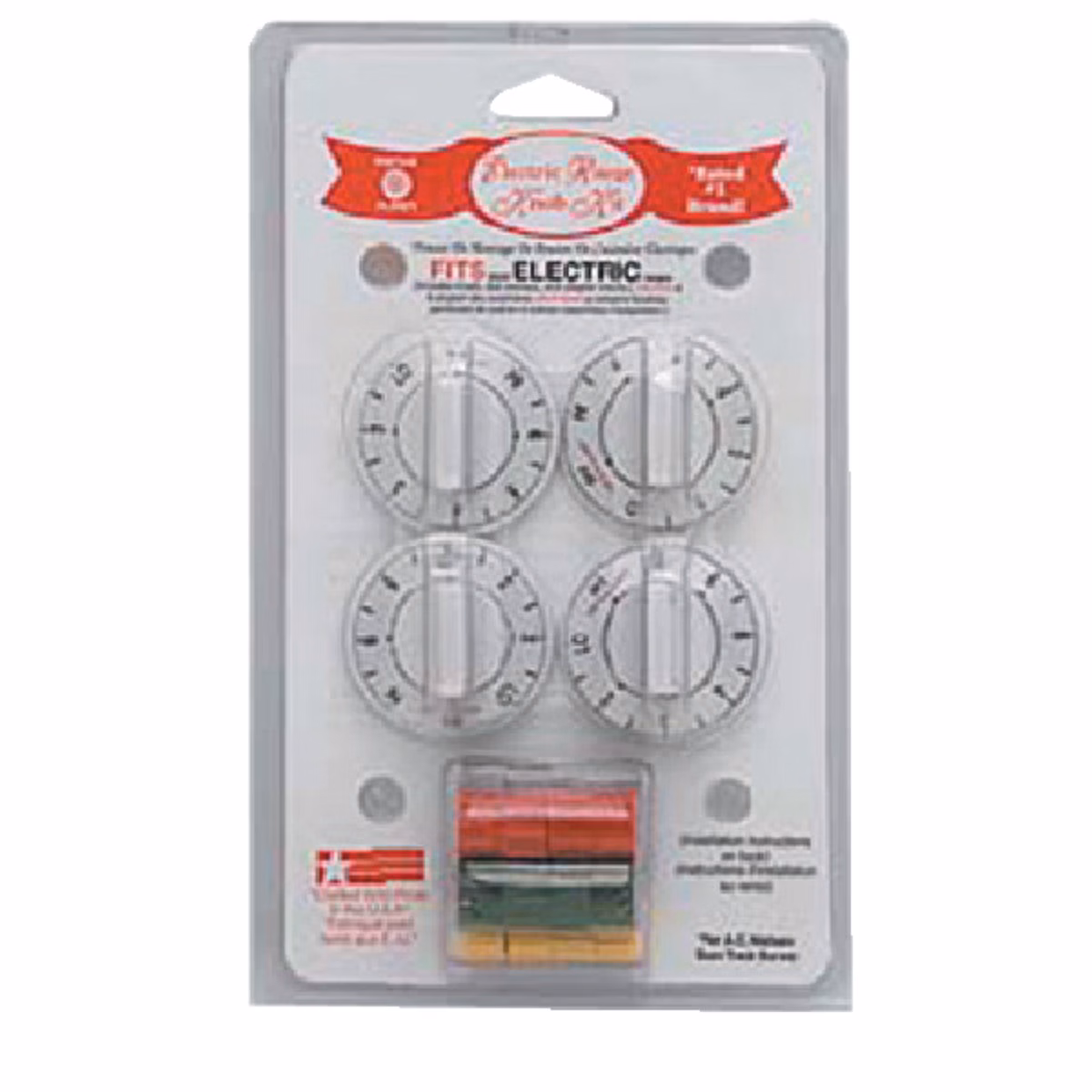 Range Kleen White Replacement Electric Range Knob Kit (4 Piece)