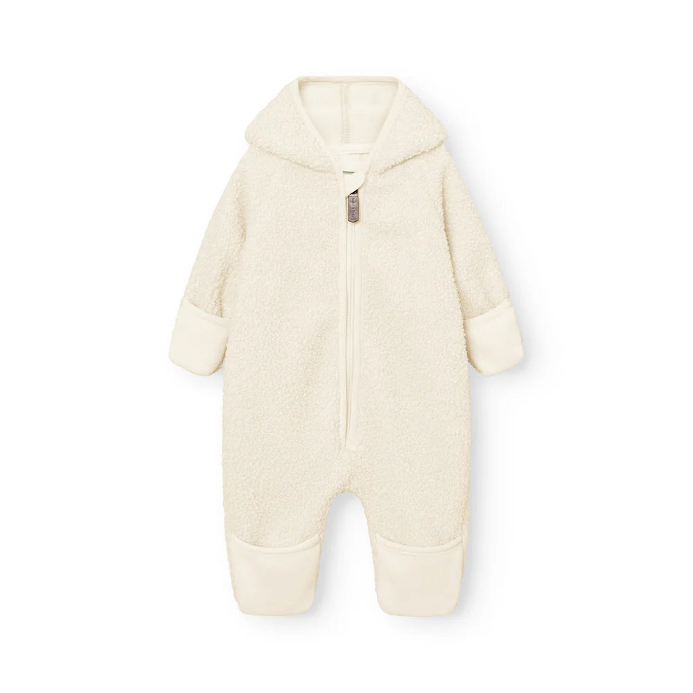 MINI A TURE Baby MATADEL Teddyfleece Jumpsuit – Angora Cream