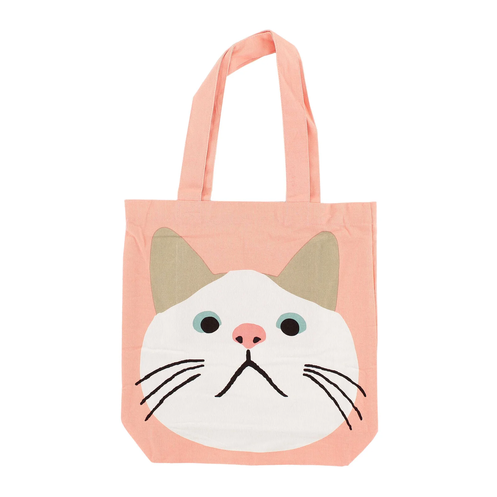Playful Peach Cat Cotton Tote Bag [A4 Size]