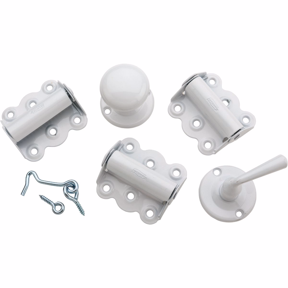 National Hardware White 3-Hinge Screen Door Kit