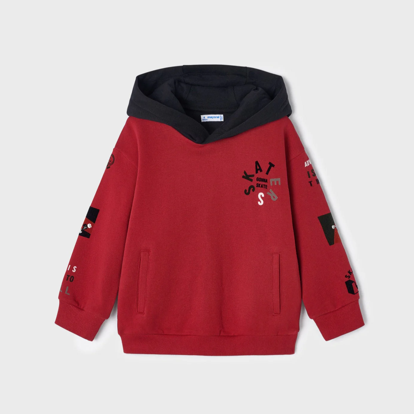 Mayoral 4449-086 Kids Contrast Hooded Sweatshirt – Goji