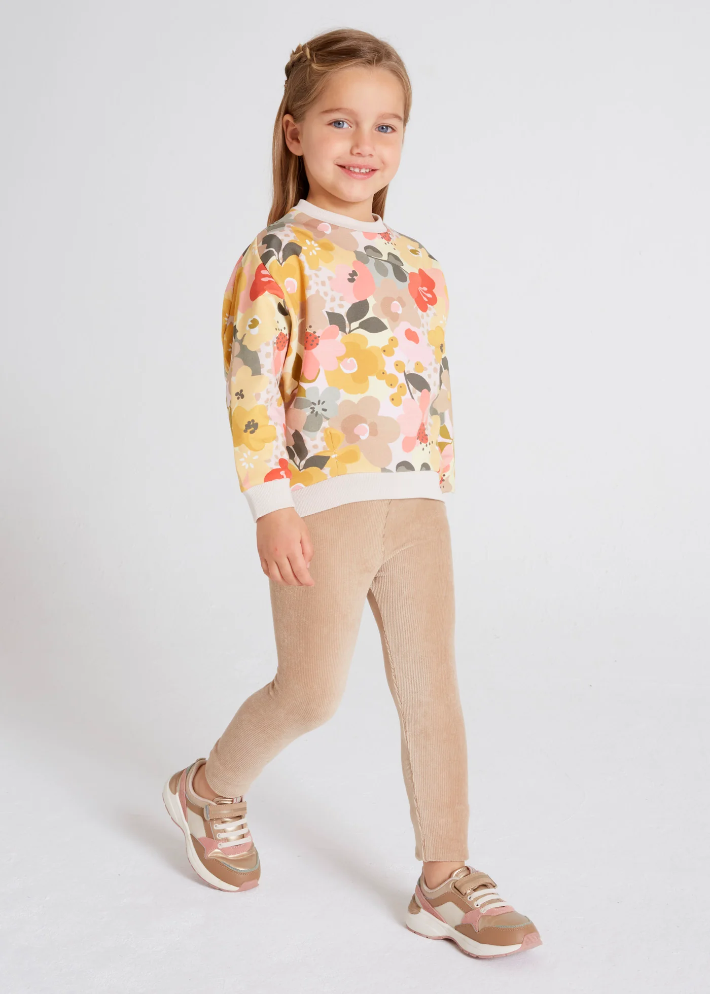 Mayoral 4773-011 Kids Girl ECOFRIENDS Corduroy Sweatshirt with Leggings Set