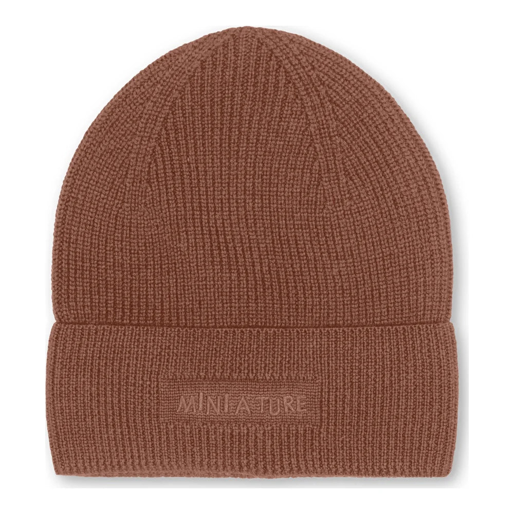 MINI A TURE Kids MATBOJE Wool Beanie – Rootbeer Brown