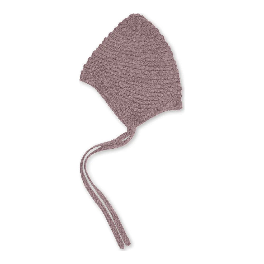 MINI A TURE Baby MATKLINTE Wool Hood – Light Plum