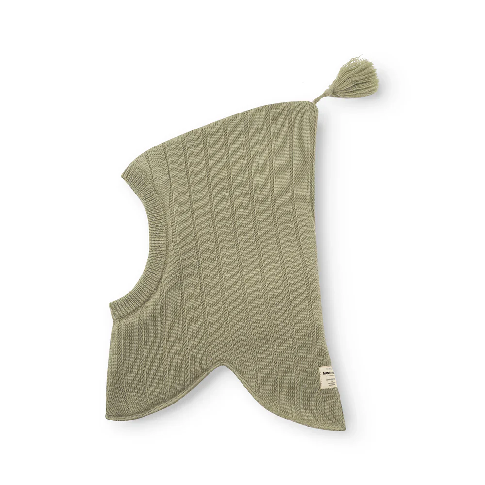 MINI A TURE Kids MATJUEL Wool Fleece Hood – Aloe Green