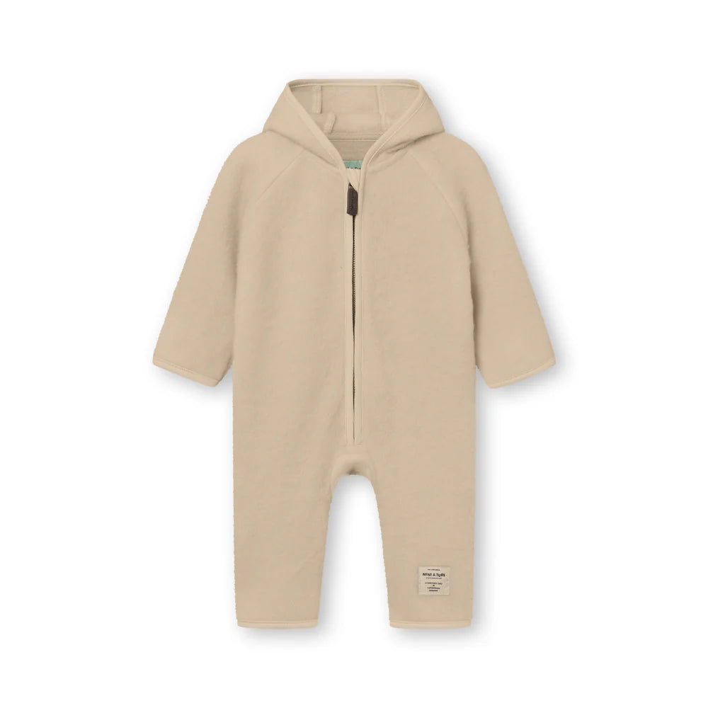 MINI A TURE Baby MATJELA Wool Fleece Jumpsuit – Sesame