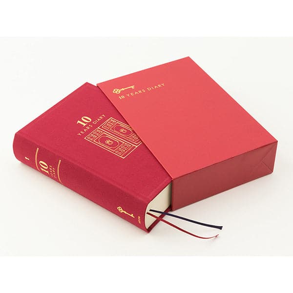 Midori 10 Year Diary – Dark Red
