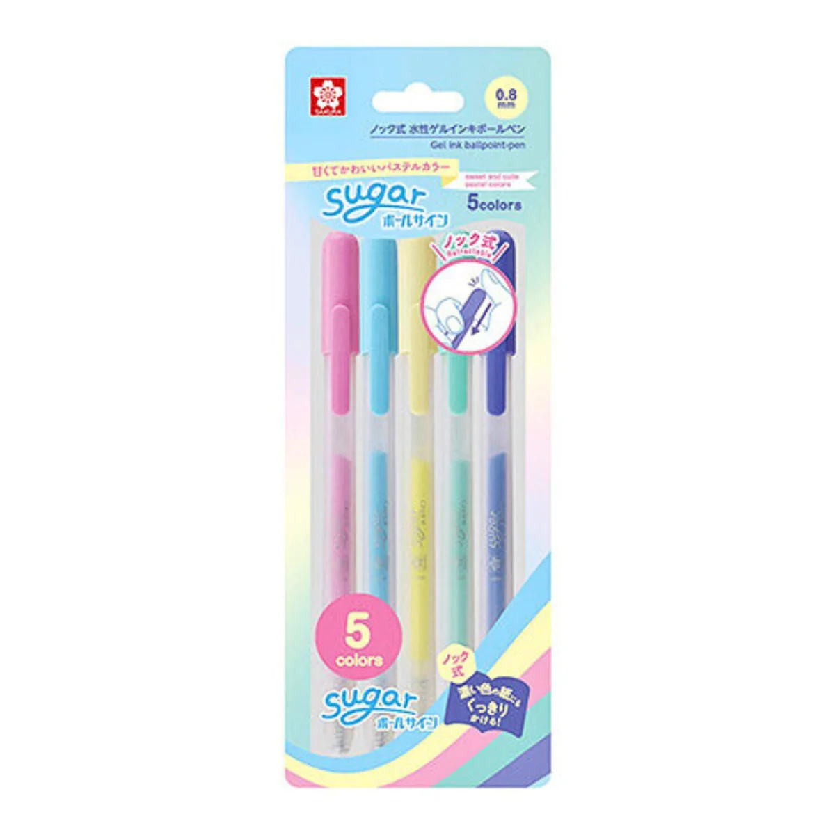 Sakura Craypas Sign Sugar Knock Ballpoint Pen Set – 5 Colours