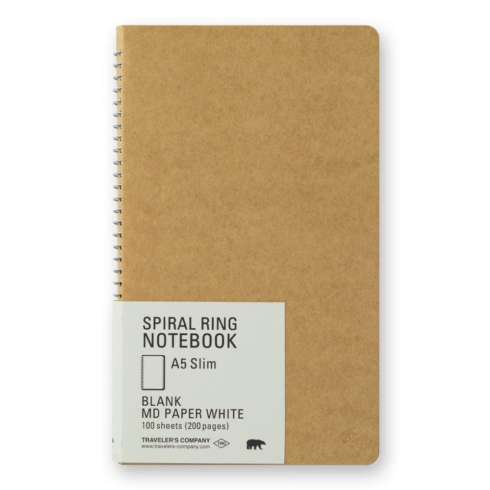 TRAVELER’S Company Spiral Ring Notebook A5 Slim [MD White]