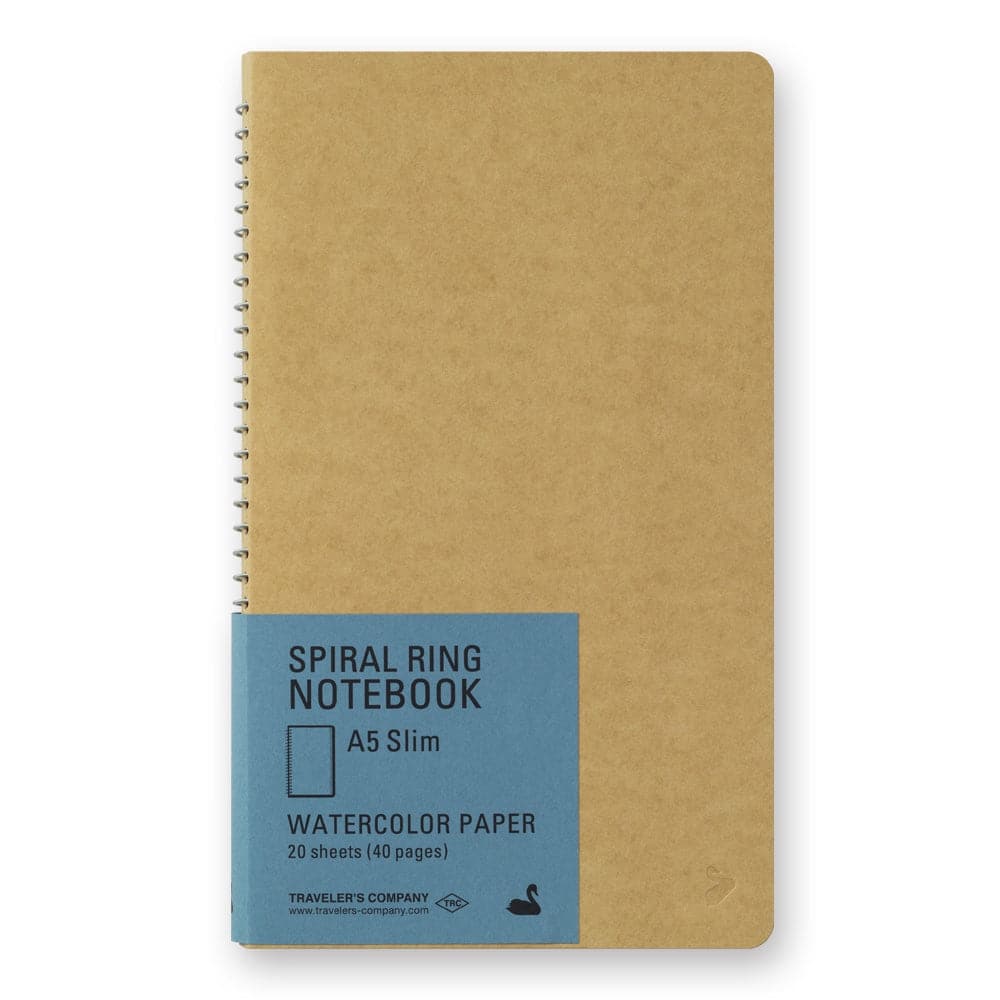 TRAVELER’S Company Spiral Ring Notebook A5 Slim [Watercolour Paper]
