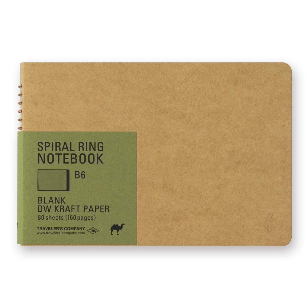 TRAVELER’S Company Spiral Ring Notebook B6 [DW Kraft]