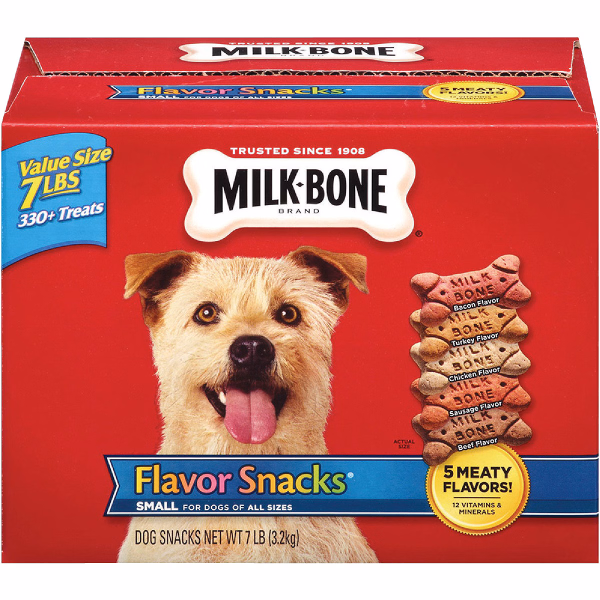 Milk Bone Small & Medium Dog Assorted Flavor Crunchy Dog Treat, 7 Lb.