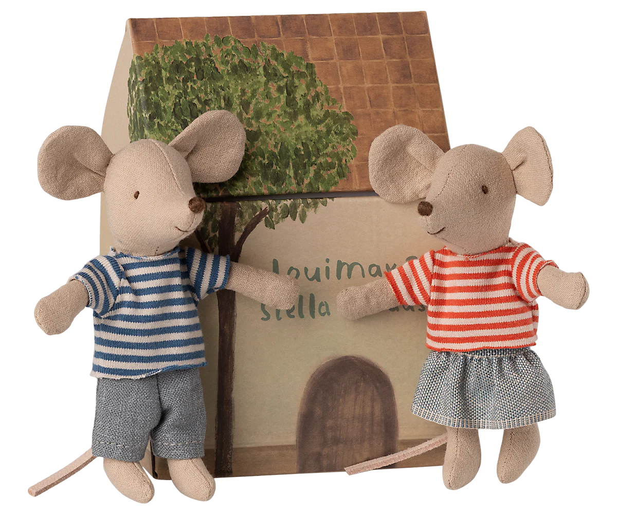 Maileg LouiMax and Stella, Little Brother and Sister Mice