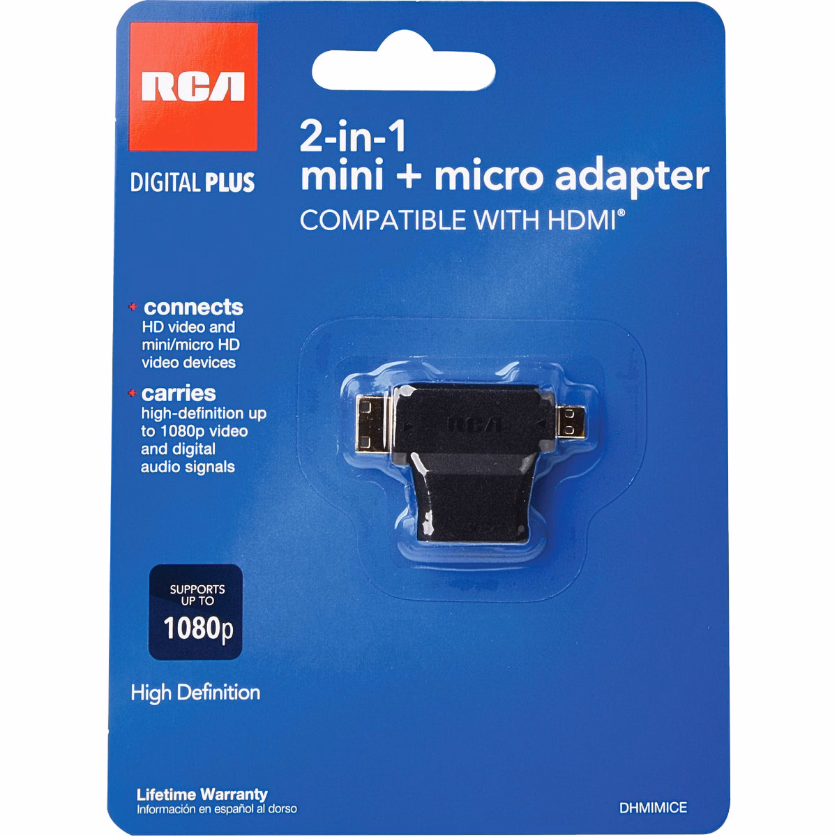 RCA 2-In-1 HDMI Female to HDMI Mini/Micro HDMI Adapter