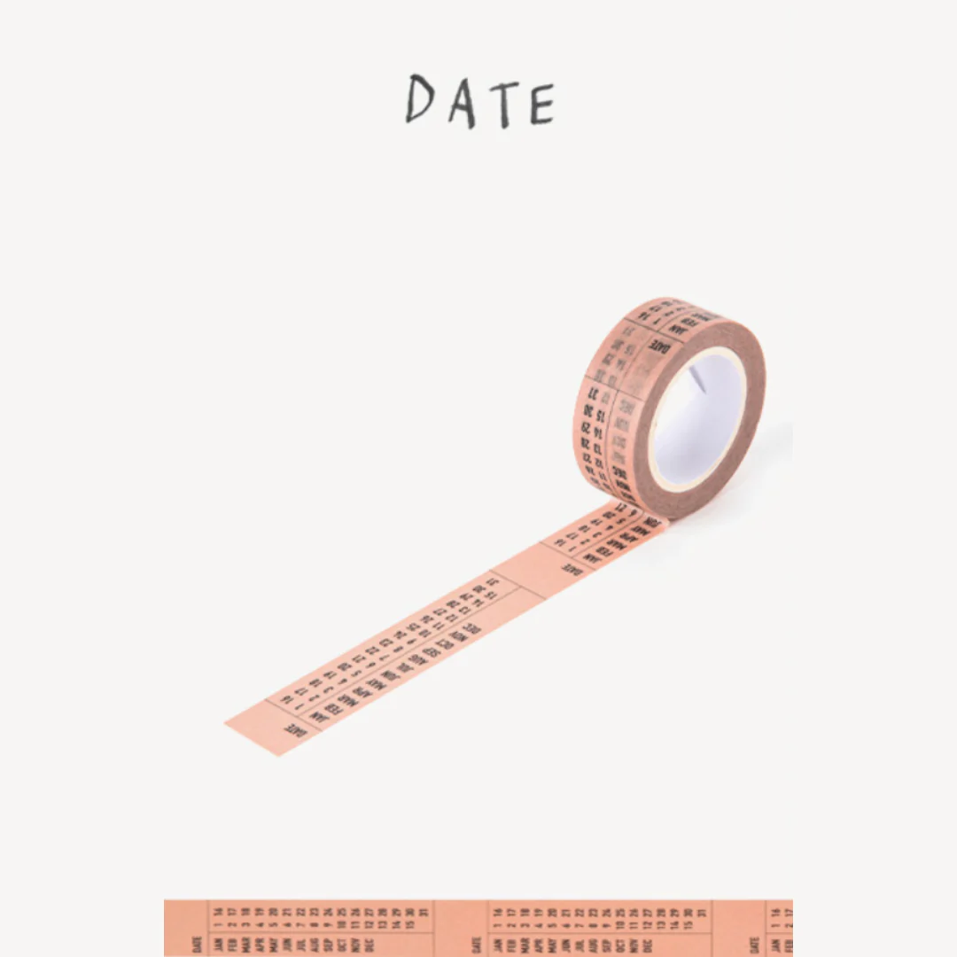 Livework Life & Pieces Paper Tape – 15mm – Date