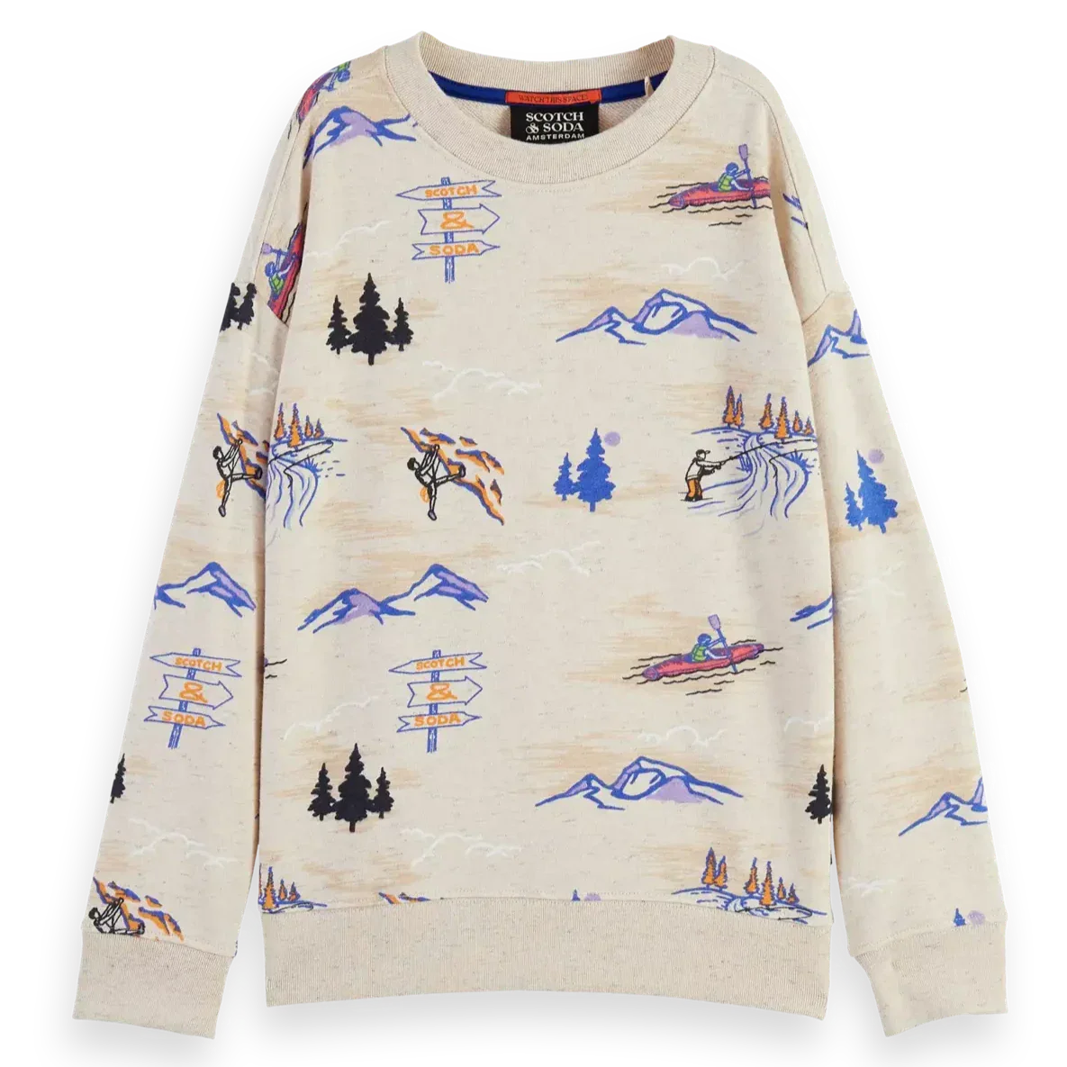 SCOTCH & SODA Kids Organic Cotton Crewneck Sweatshirt