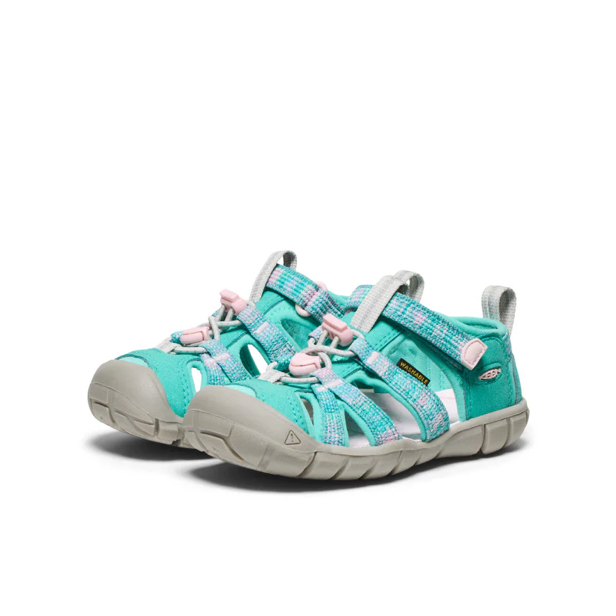 KEEN Kids Seacamp II CNX Hybrid Water Sandal – Bright Aqua/Giggle Pink