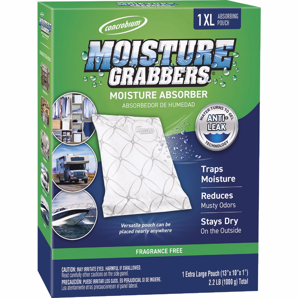 Concrobium Moisture Grabbers 35.3 Oz. XL Humidity Absorbing Pouch For Large Areas (1-Pack)