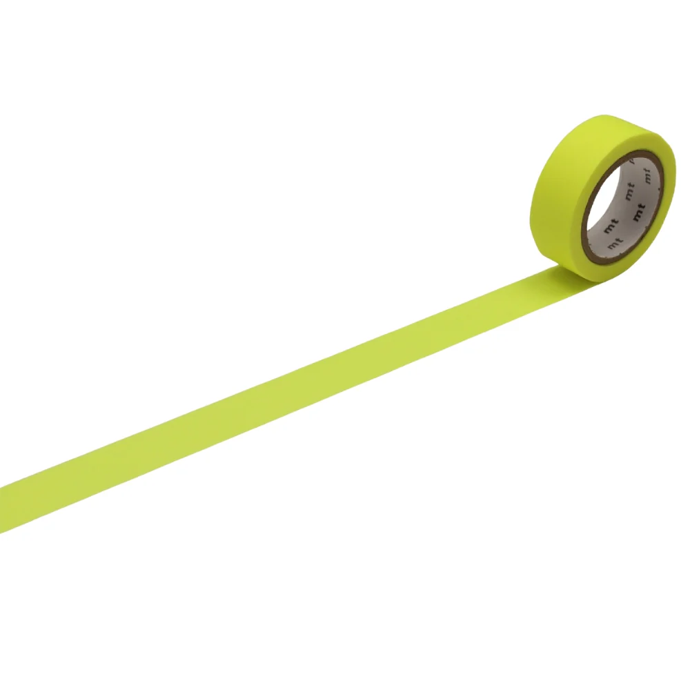 mt 1P Basic Washi Tape – Shocking Yellow  – 15mm
