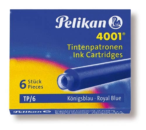 Pelikan 4001 Fountain Pen Ink Cartridges (Pack of 6)