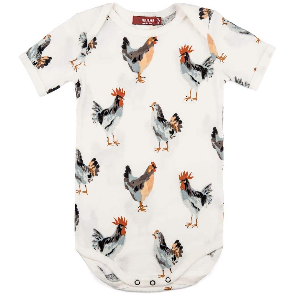Milkbarn Baby Organic Short Sleeve One Piece – Chicken