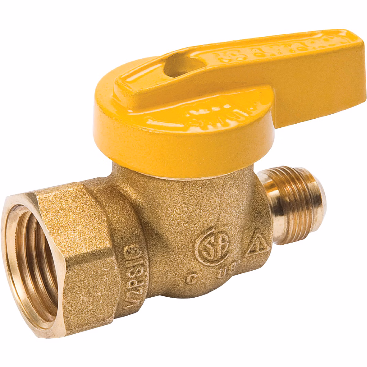 ProLine 9/16 In. x 1/2 In. x 9/16-24 Fine Flare Forged Brass Gas Valve