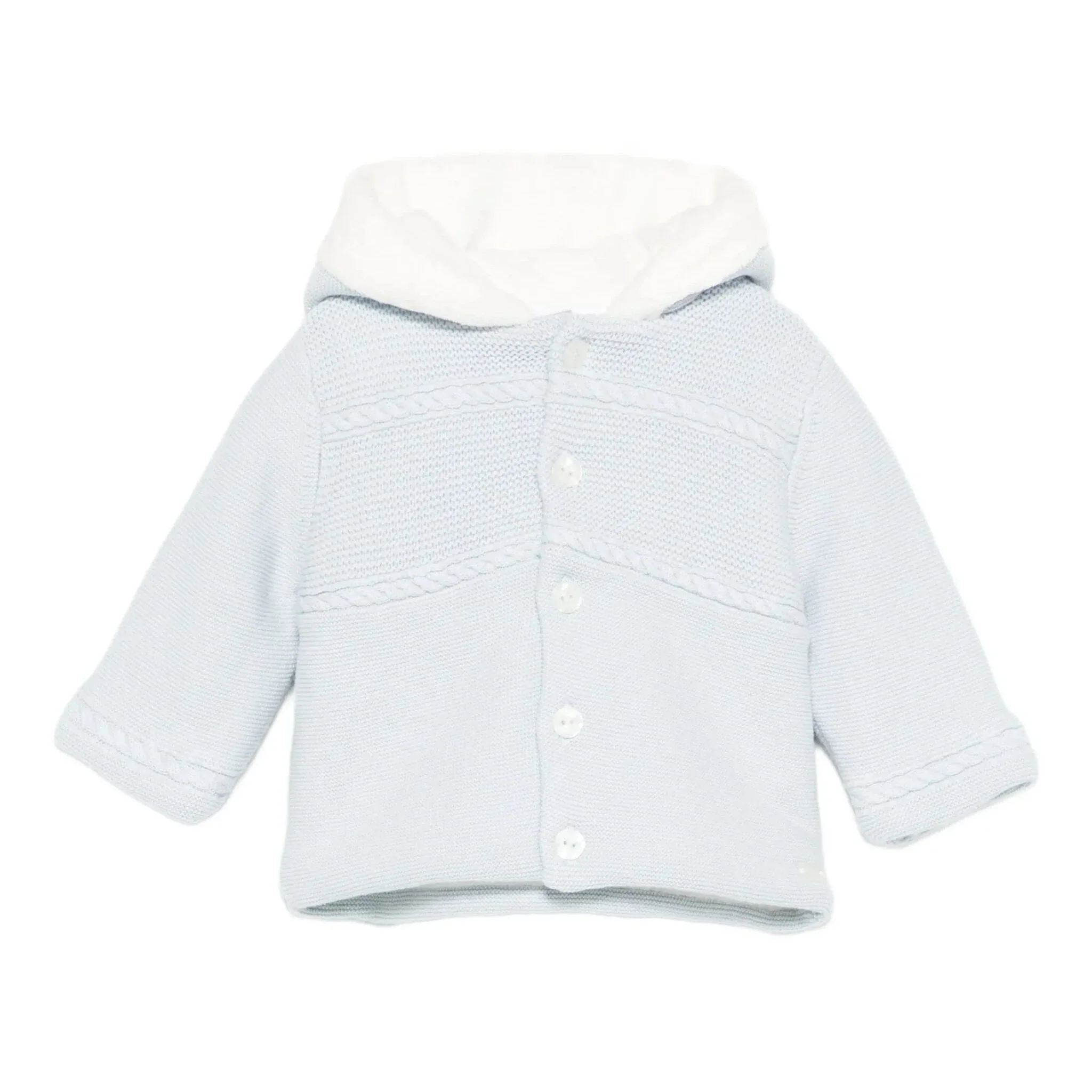 Tartine et Chocolat Kids Hooded Cable Knit Coat