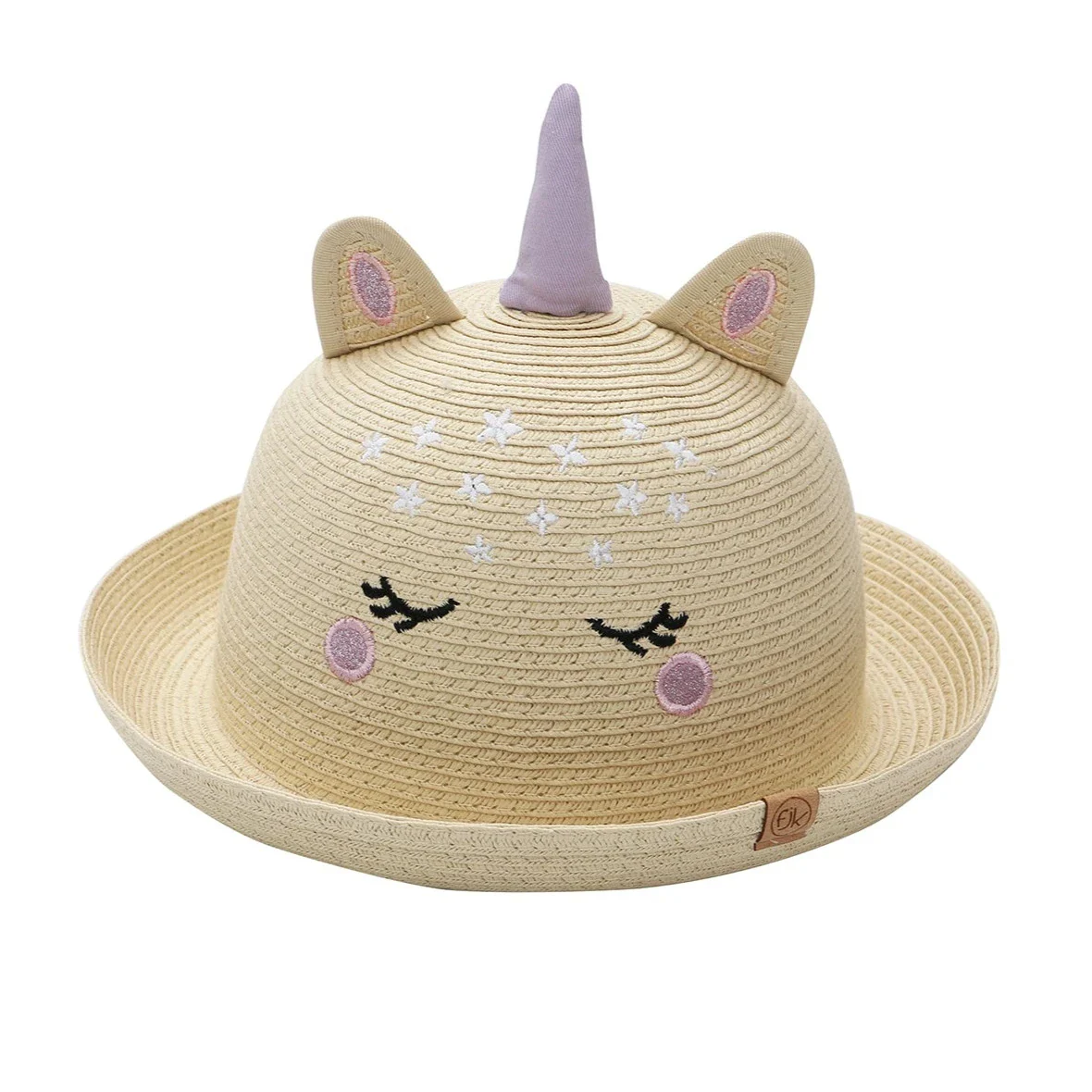 FlapJackKids Kids UPF50+ Straw Sun Hat – Unicorn