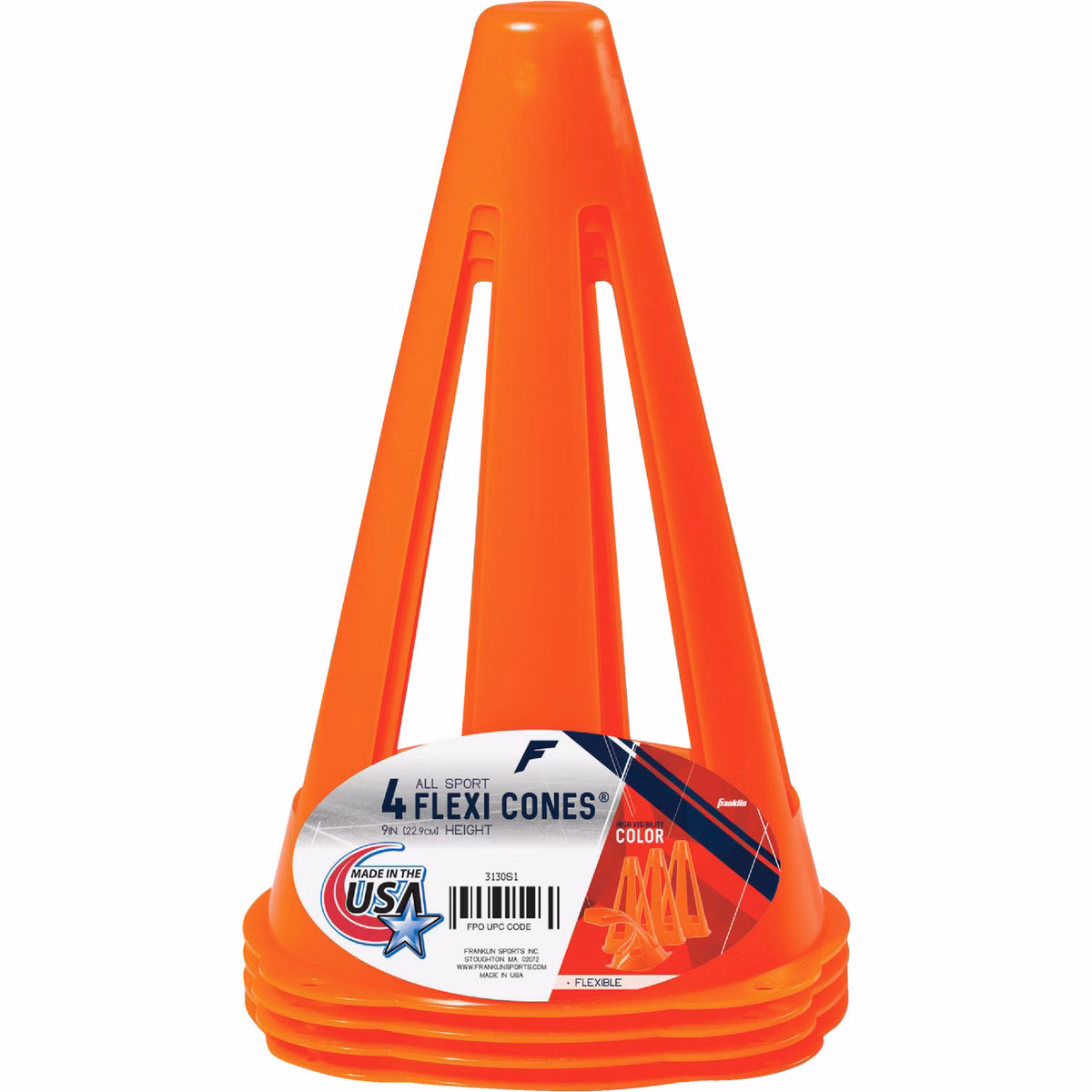 Franklin Flexi Cones 9 In. Field Marker Cone (4-Pack)