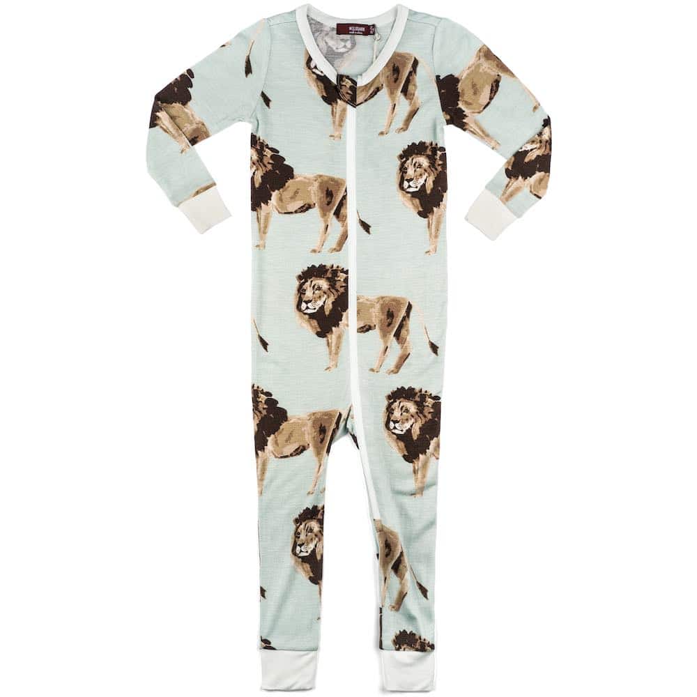 Milkbarn Baby Bamboo Zipper Pajama – Lion
