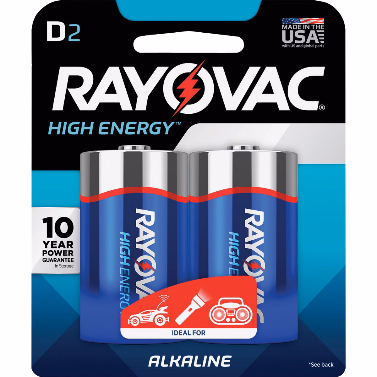 Rayovac High Energy D Alkaline Battery (2-Pack)