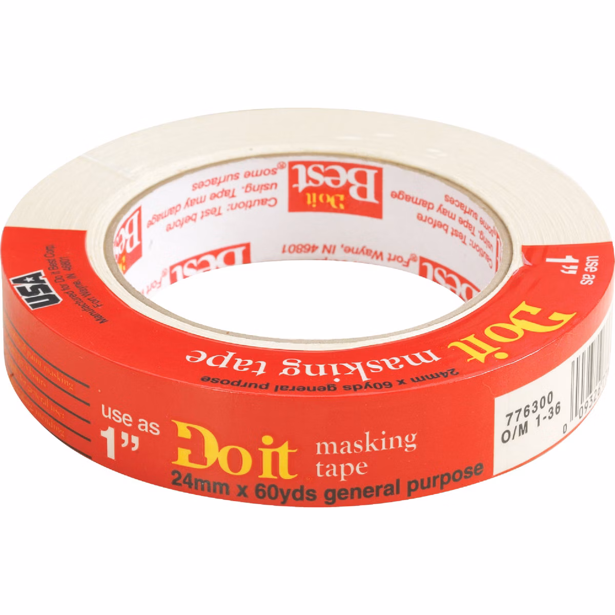 Do it Best 0.94 In. x 60 Yd. General-Purpose Masking Tape