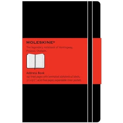 Classic Moleskine Address Book – Pocket Size A6