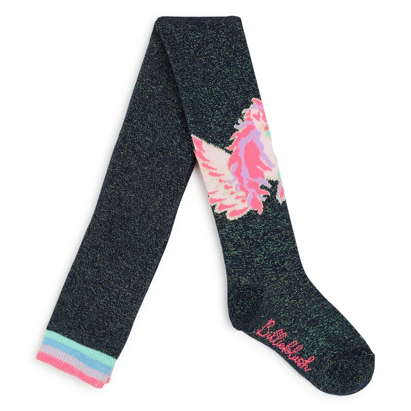 Billieblush Girls Navy Unicorn Tights – 8-10Y