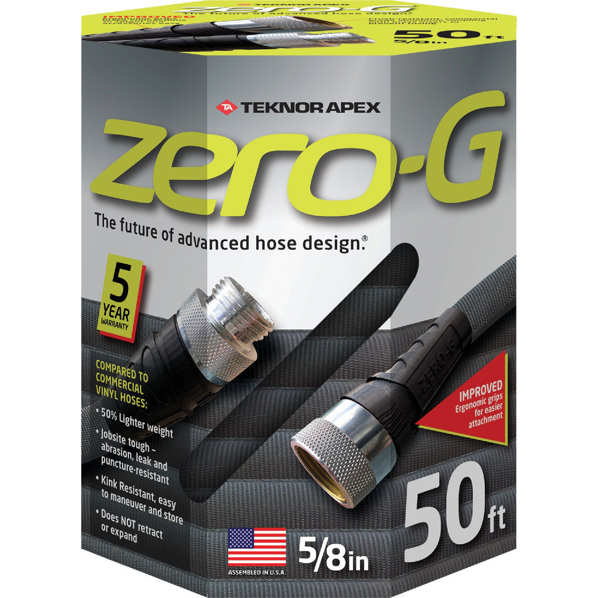 Teknor Apex Zero-G 5/8 In. Dia. x 50 Ft. L. Drinking Water Safe Compact Hose