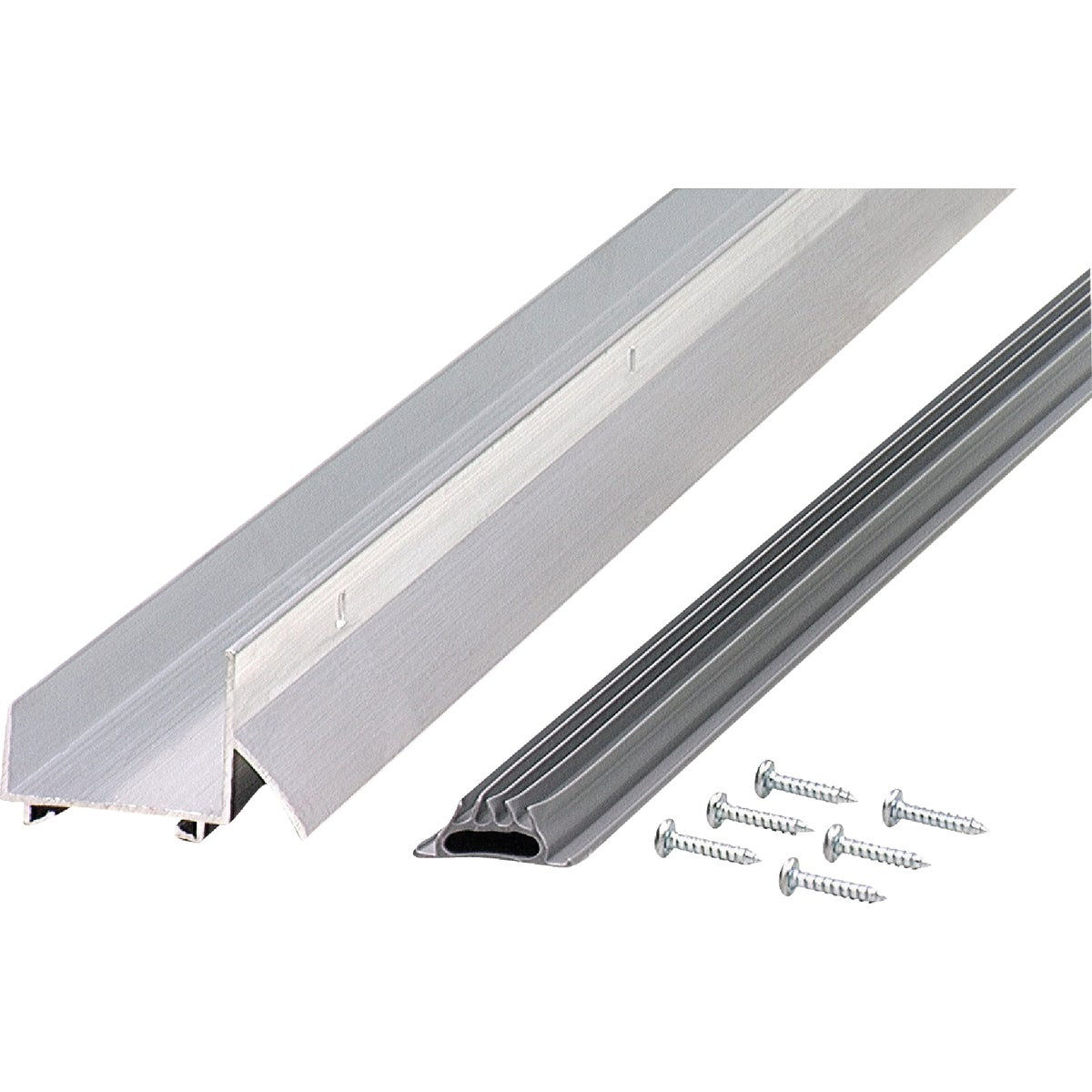 M-D Building Products Ultra 2.25 In. W. x 1.375 In. H. x 36 In. L. Aluminum Silver Door Bottom