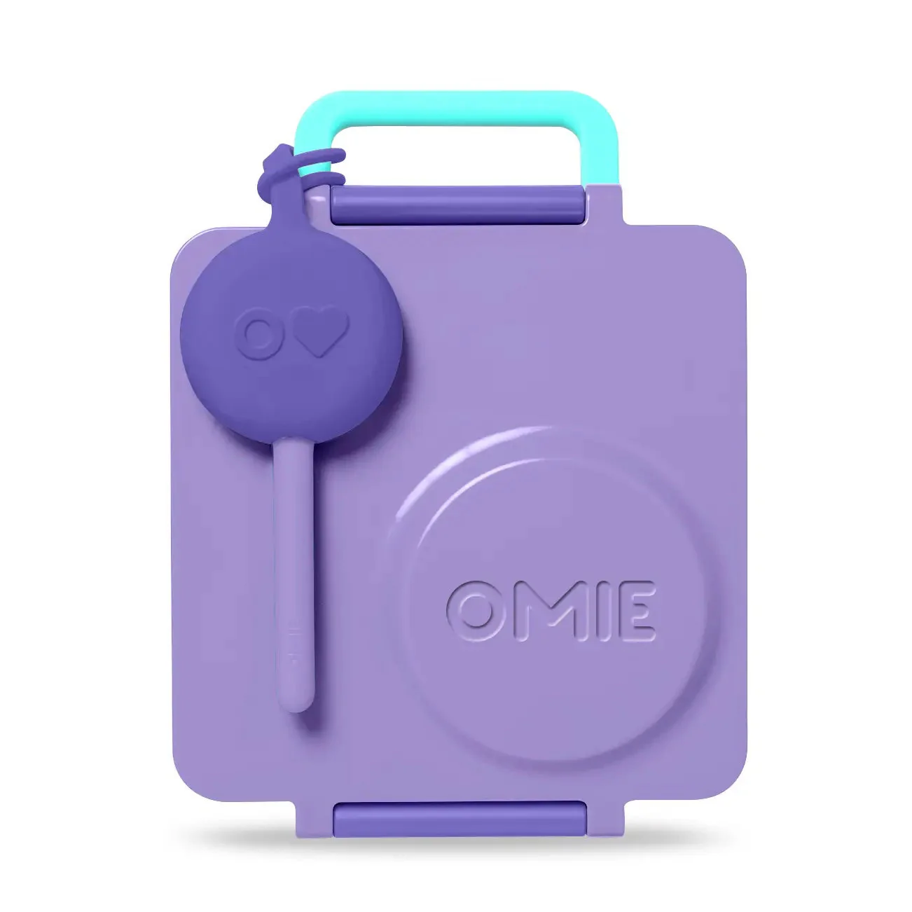 OmieBox Lunch Box with Fork, Spoon + Pod Set – Purple Plum 3-7Y