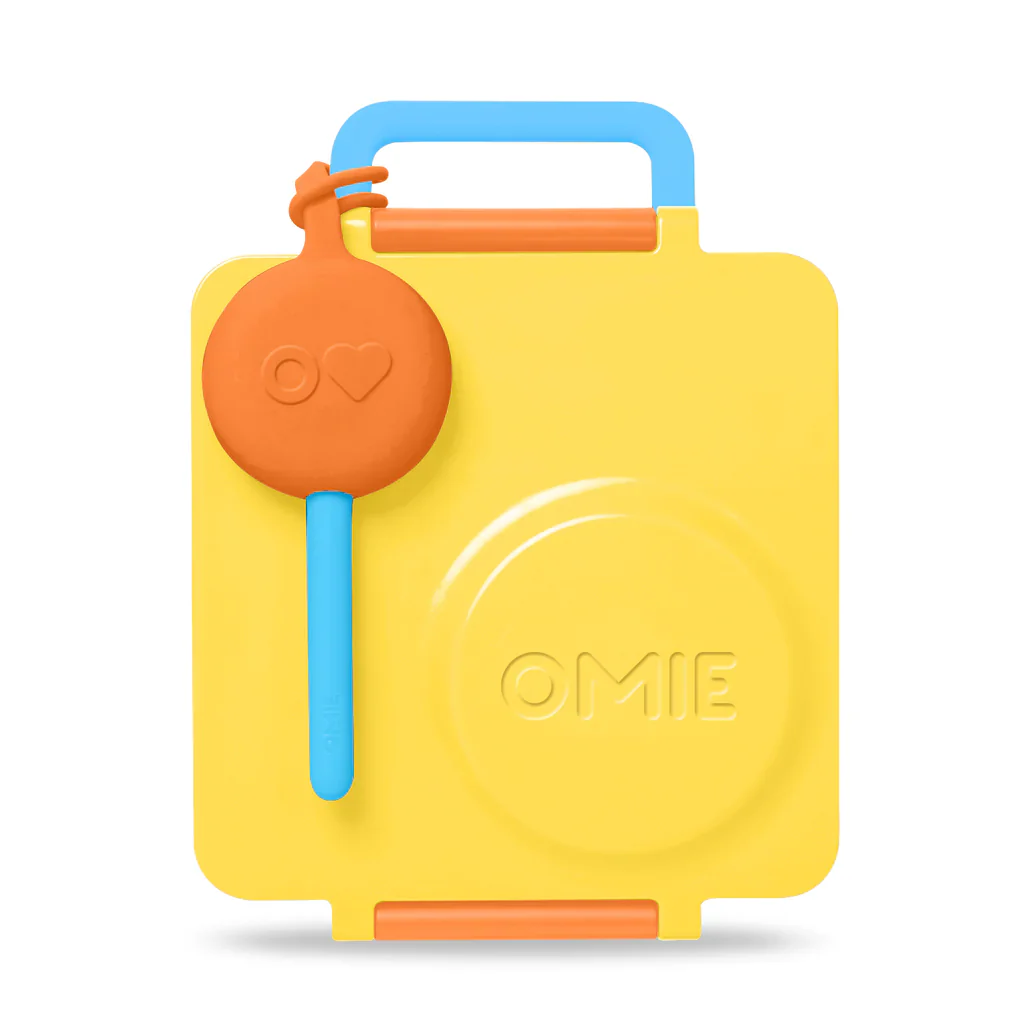 OmieBox Lunch Box with Fork, Spoon + Pod Set – Sunshine 3-7Y