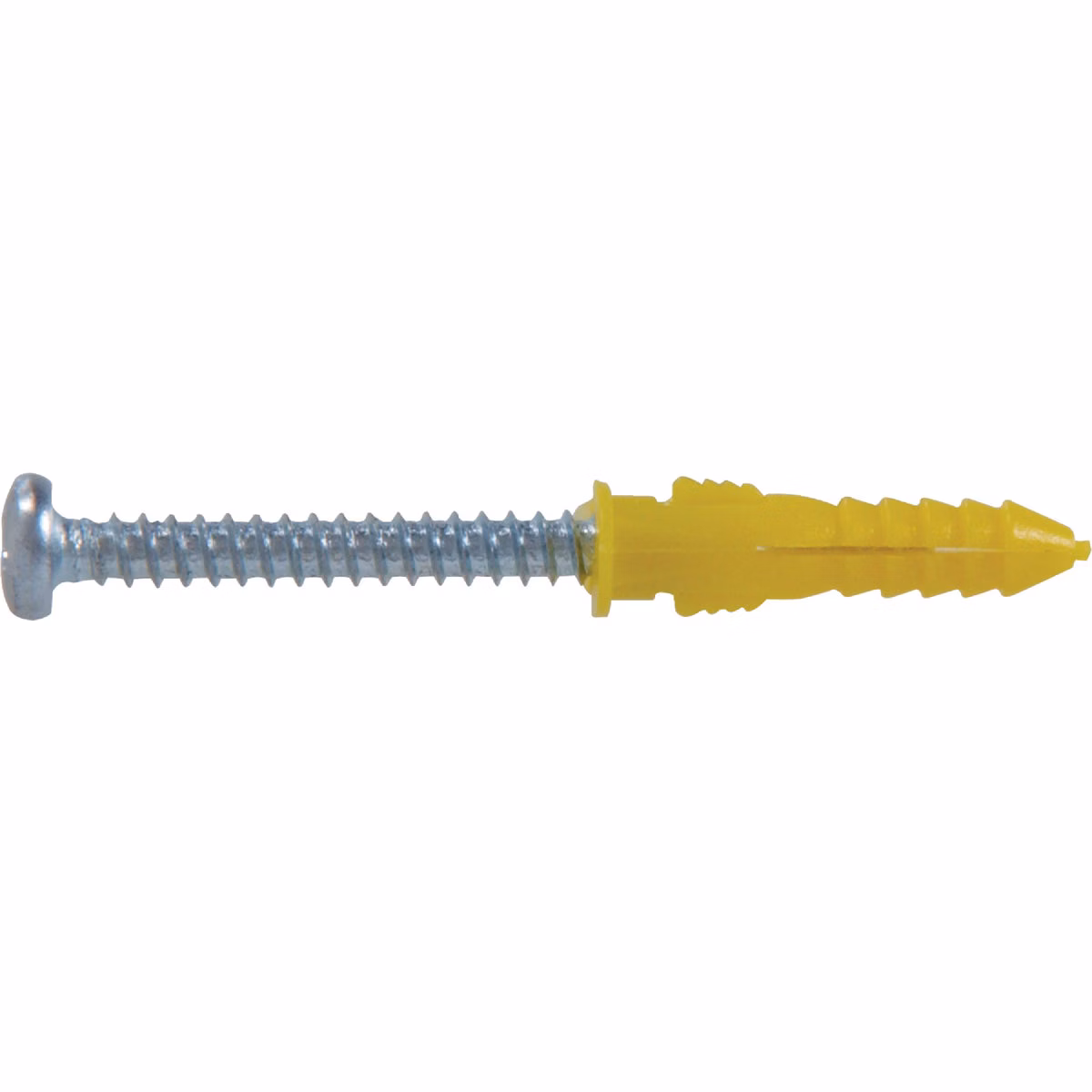 Hillman #4 – #6 – #8 Thread x 7/8 In. Yellow Ribbed Plastic Anchor (6-Count)