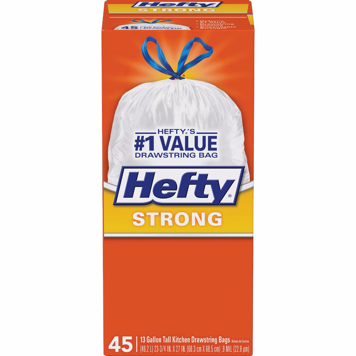 Hefty 13 Gal. Tall Kitchen White Trash Bag (45-Count)