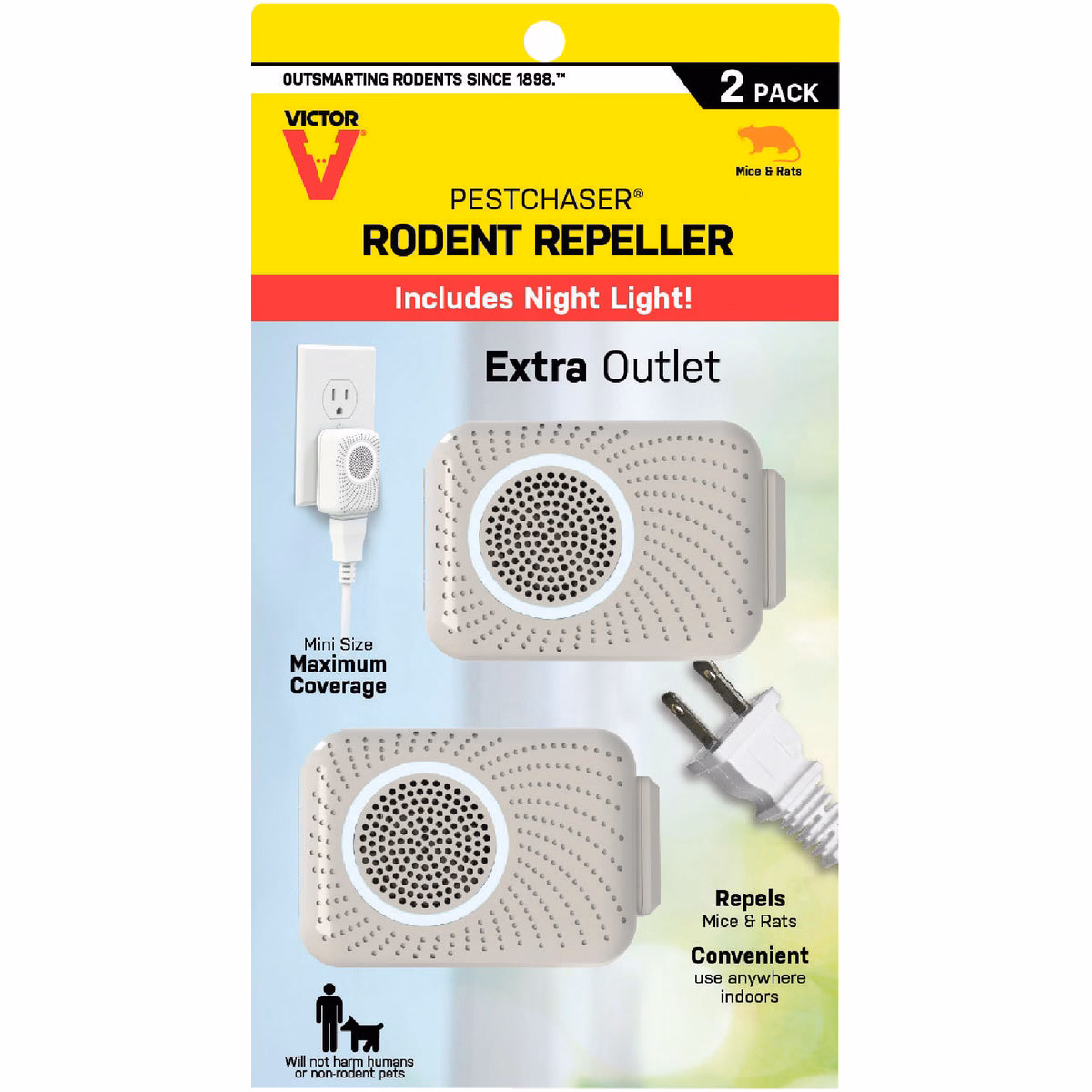 Victor Mini PestChaser Sonic 400 Sq. Ft. Coverage 110 VAC Electronic Pest Repellent