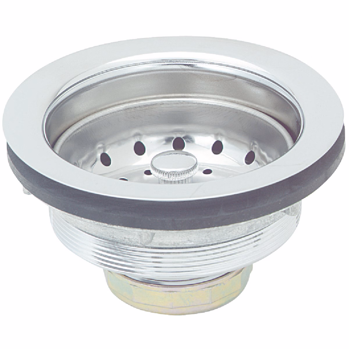 Keeney 3-1/2 In. Brass with Stainless Steel Basket Fixed Post Basket Strainer Assembly