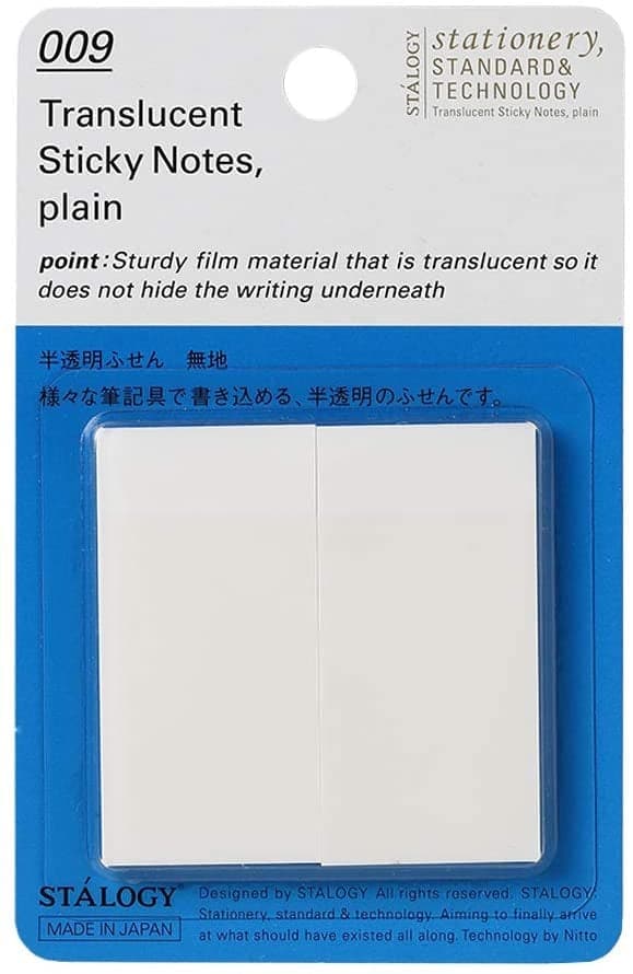 Stalogy Translucent Sticky Notes – 2 Pads