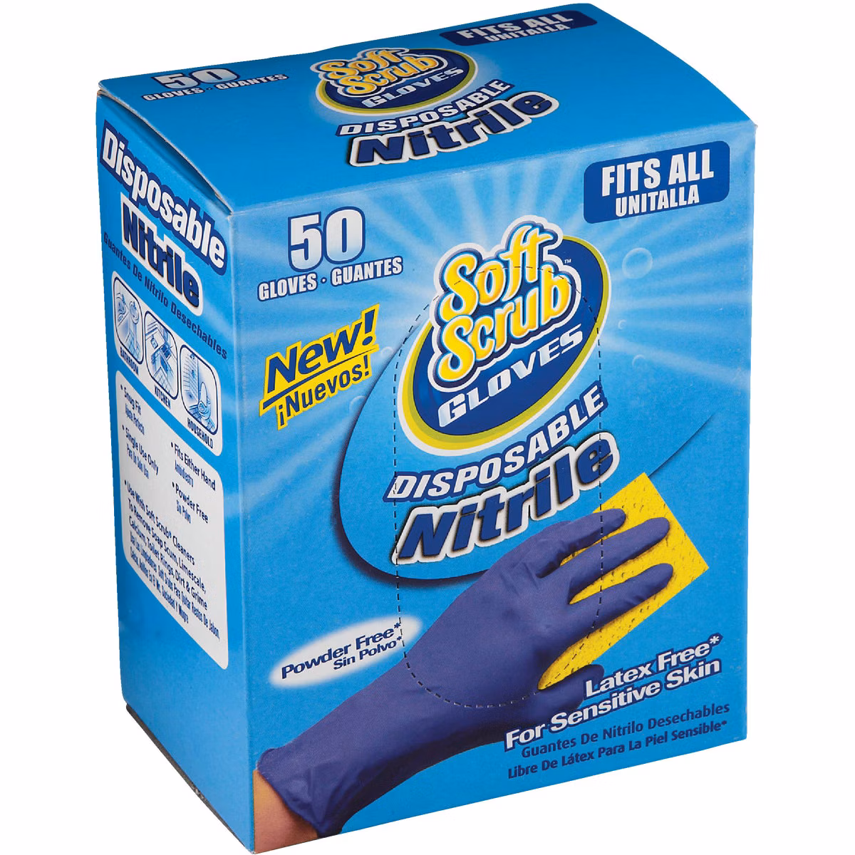 Soft Scrub 1 Size Fits All Nitrile Disposable Glove (50-Pack)