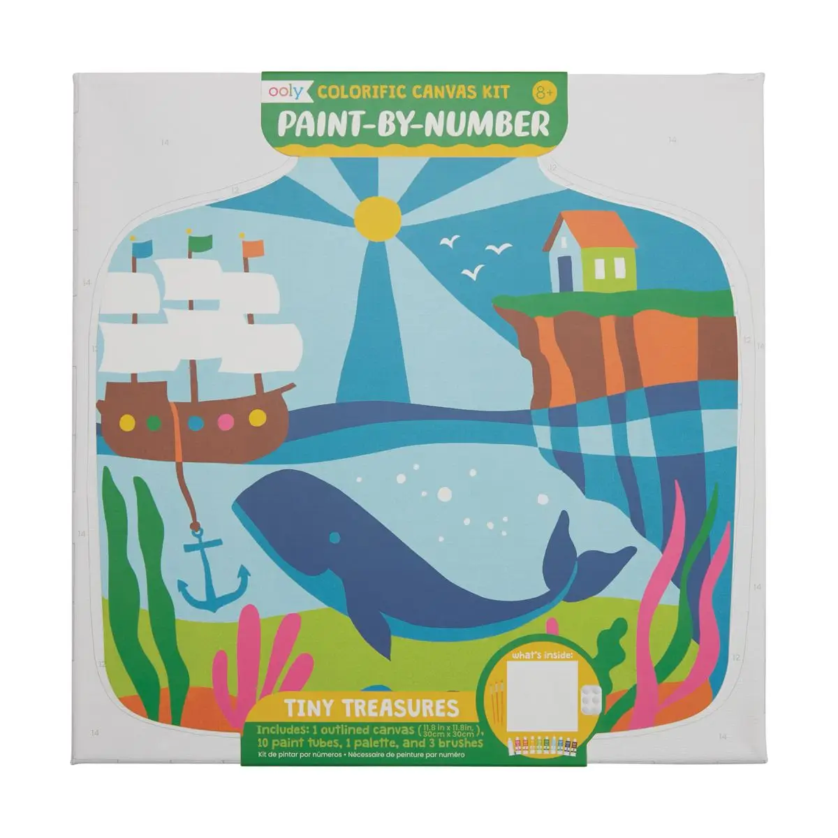 OOLY Colorific Canvas Paint By Number Kit: Tiny Treasures