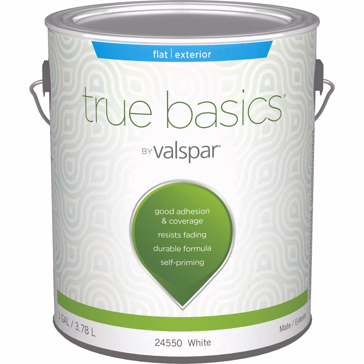 True Basics by Valspar Flat Exterior House Paint, 1 Gal., White